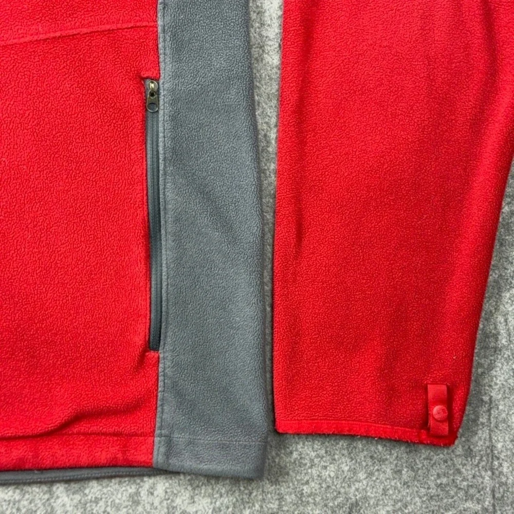 The North Face Jacket Mens Medium Red Polartec Fleece Full Zip Hiking Gorpcore